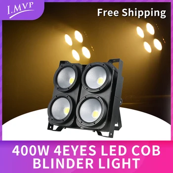 Безплатна доставка 4 * 100 Watt led лампа-blinder COB студен топъл бял цвят за Dj Disco Party Stage