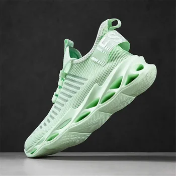 Бяла устойчива на плъзгане Зелена спортни обувки, ежедневни мъжки маратонки за възрастни, дизайнерски марка Fat Tenus First Degree, най-продаваният през лятото на 2022 г.