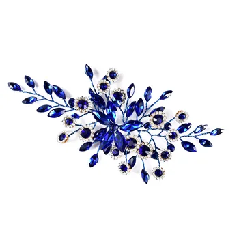 Висулка във формата на цвете, лист с кристали в рамка за коса, ретро украса за коса, окачване за коса, подарък за рожден Ден, Свети Валентин