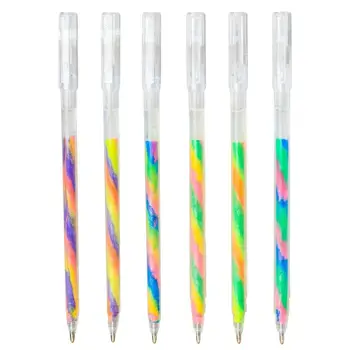 Гел химикалки Sparkle дебелина 1,2 мм, гел мастило химикалки за изготвяне на черна хартия, удобна дръжка, цветни моливи за рисуване на картини.
