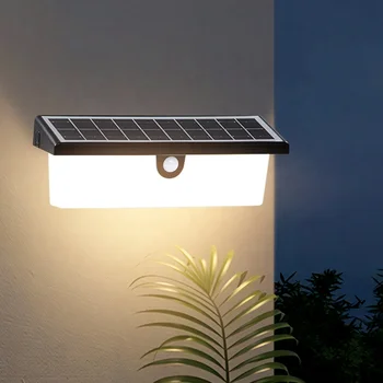 Градински монтиран на стената Лампа LED Сензор за Движение Светлинна Ограда Градина Външно Водонепроницаемое Декоративно Осветление Стенен Висящи Лампи