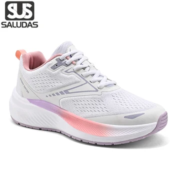 Дамски маратонки SALUDAS, модни и ежедневни спортни обувки, Професионални обувки за фитнес, Цветни дишащи тенис маратонки за двойки