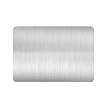Дебелина 0,5 мм Празна метална визитка от неръждаема стомана С двойна Странична четка - Размер на 88 * 53 mm