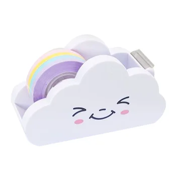 Диспенсер лента на Притежателя на ролка хартия Washi Rainbow Тенис на Сладкото офис машина за рязане на облаци, маскирующий лепило, Мультяшные аксесоари