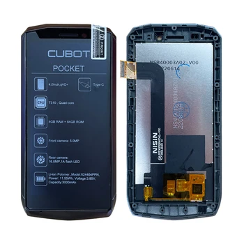 Дисплей за Cubot Pocket LCD-панел със сензорен екран, цифров преобразувател в събирането, резервни части