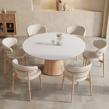Домашен кът стол в скандинавски стил и комплект за хол и трапезария, модерна кръгла мебели за кухня Articulos Para El Hogar