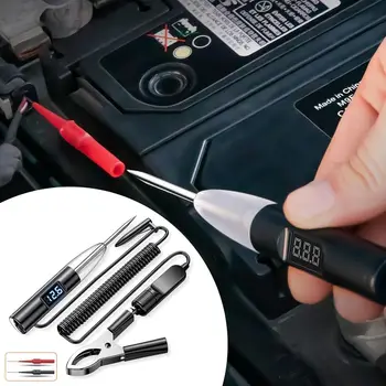 Дръжка за проверка на веригата на напрежение за кола 12/24, Авторемонтна дръжка с led цифров дисплей, електрически Тест писалка, сензор мощност, инструмент за диагностика на автомобил
