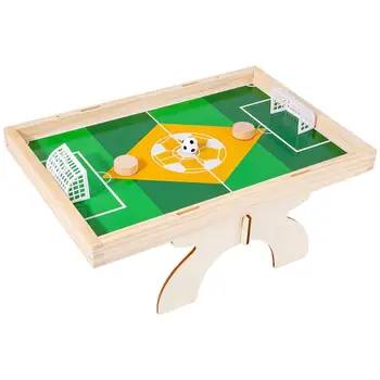 Дървена настолна игра на футбол, Дървени футболна игра за деца, Забавни и сложни играчки за малък мотор, за хол, спалня