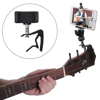 Държач за мобилен телефон с прикрепен от сплав, въртящи се на 360 °, Китара висококачествени Аксесоари за китара