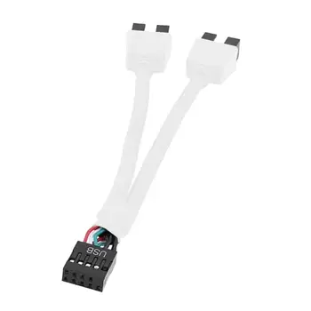 Екраниран кабел USB 2.0 с 9 на контакти и две 9 контакти за подобряване на стабилността на сигнала и защита на дънната платка на компютъра.