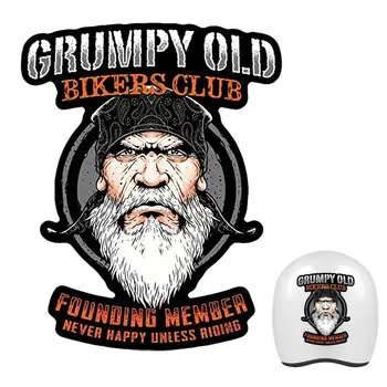 Етикети Grumpy Old Man Rider Етикети Grumpy Old Man за мотоциклети Стикер на предното стъкло на превозното средство Отпред и отзад Стикер на предното стъкло за