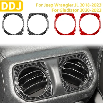 За Jeep Wrangler JL 2018 2019 2020 2021 2022 2023 Аксесоари От Въглеродни Влакна За украса на интериора на Колата на Задния Панел Воздуховыпуска Стикер