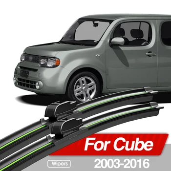За Nissan Cube Z11 Z12 2003-2016 Четки чистачки на предното предното стъкло 2 елемента Аксесоари за прозорци 2004 2005 2006 2010 2013 2015