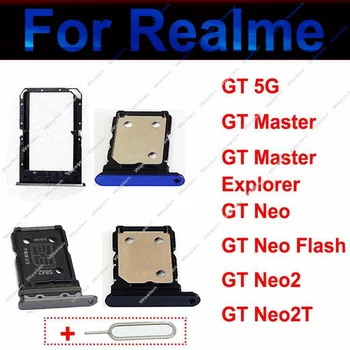 За OPPO Realme GT/GT Master Explorer/GT Neo Flash Neo2 Neo2T Сим-Карта Слот за Тавата за карти Micro SD Четец на Притежателя Адаптер Ремонт на Детайл