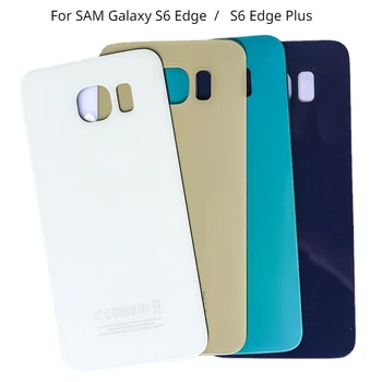 За SAM Galaxy S6 Edge S6 Edge Plus G920 G925 G928 Стъклен панел на Задния капак на батерията Корпус задната врата на S6 Подмяна на лепило