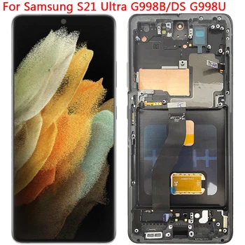 За Samsung S21 Ultra SM-G998U G998U1 LCD дисплей, сензорен екран с рамка, резервни части