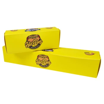 Индивидуален продукт на Дългогодишна художествена хартиена кутия с нанесен на логото, кутия за хот-дог