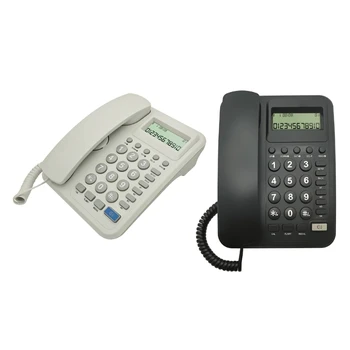 Кабелен стационарен телефон, настолен телефон за къща / хотел / офис с автоматично показване на повикване, системата за двойно FSK / DTMF