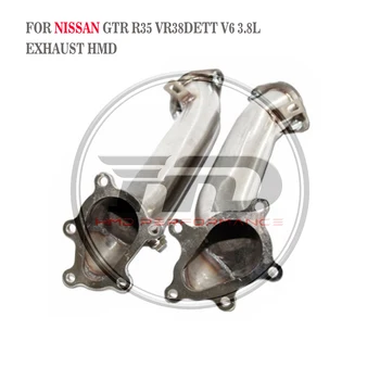 Канализация на Тръбата е високоефективна система за Отработените газове HMD от неръждаема стомана За Nissan GTR R35 VR38DETT 2009-2018 3,8 Л на Изпускателната Тръба