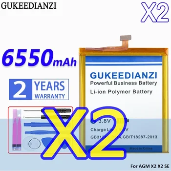 Капацитет на батерията GUKEEDIANZI 6550 ма за AGM X2 SE Bateria