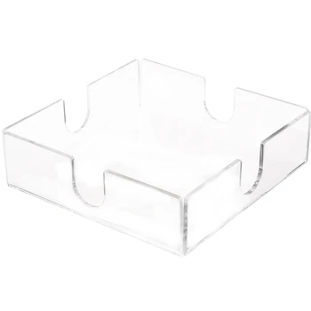 Квадратна прозрачна акрилна кутия за салфетки, държачи за салфетниц, простор за маса, диспенсер за чаршаф за всекидневна, кухня