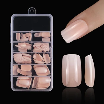 Квадратни нокти за еднократна употреба, универсални и трайни режийни нокти за жени и момичета