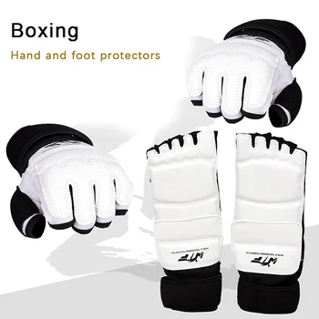Кожени ръкавици за таекуондо, спаринг, карате, защита на глезена, предпазни средства, Боксови бойни изкуства, защитен чорап за краката, за възрастен, дете