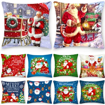 Коледна украса, на калъф за възглавници с принтом възрастен лосове, диван за хол, възглавница от полиестерна 