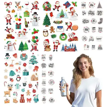 Коледни Етикети За пощенски Картички 100ШТ Багаж Етикети За Куфари Коледни PVC Етикети За Бутилки С Вода Scrapbooking