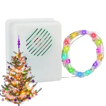 Коледни гирлянди с музика Домашен Декоративен инфрачервен сензор за движение Led лампа Коледна гирлянда Трайни коледни Гирлянди за Рожден Ден