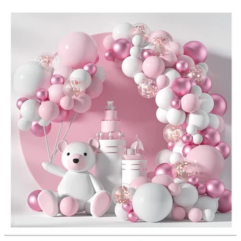 Комплект за гирлянди от балони в пастелни цветове Macaron, арка, Бяла маргаритка, раднево, рожден Ден момичета, сватба, парти, Аксесоари за къпане на бебето, декоративни балони