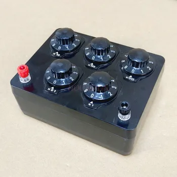 Кутия с променливо съпротивление 0-9999,9 Ω, декадный резистор, експериментално оборудване за обучение по физическо възпитание в училище