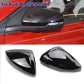 Кутията странично огледало за обратно виждане с Изображение от въглеродни Влакна Черен цвят за Audi A1 A 1 GB Sportback Citycarver Allstreet 2018-2023