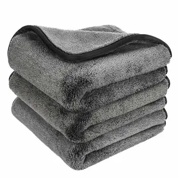 Кърпи за почистване на автомобили Коралов кадифе, поглъщащ двуслойни кърпи за миене на автомобили, бързосъхнеща мека кърпа, за да изсъхне от надраскване, кола кърпа