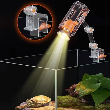 Лампа за отопление на костенурки с възможност за завъртане на 360 градуса, UV-лампа с регулируема яркост, лампа за отопление, костенурки, Гущери, Змии, 5-позиционен