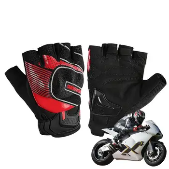Летни мотоциклетни ръкавици, нескользящие дишащи мотоциклетни ръкавици, ръкавици за езда без пръсти С гелевой защита на дланите и ставите.