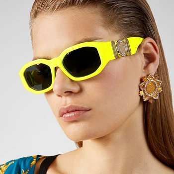 Летните слънчеви очила за пътуване, женски vintage слънчеви очила с малък правоъгълник, прозрачни очила Lady UV400