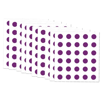 Лилави UV-етикети за слънцезащитен крем, 15 мм, кръгли лепенки за слънцезащитни продукти, етикети за защита от uv лилав цвят (300 бр. в опаковка)