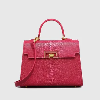 Луксозна марка висококачествени хоризонтални квадратна чанта през рамо от телешка кожа, известна дизайнерска кожена чанта за жени