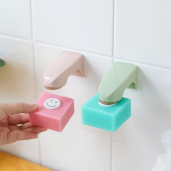 Магнитен Държач за сапун, монтиран на стената Рафтове за съхранение на стикери, Аксесоари за баня, Домашен бар