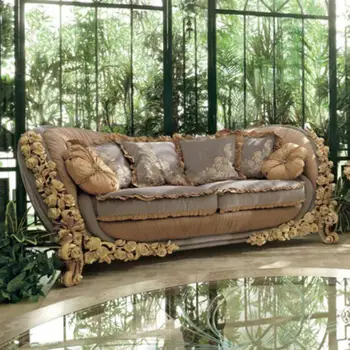 Мебели за дневна Френска неоклассическая европейската вила имението розов диван луксозно обзавеждане