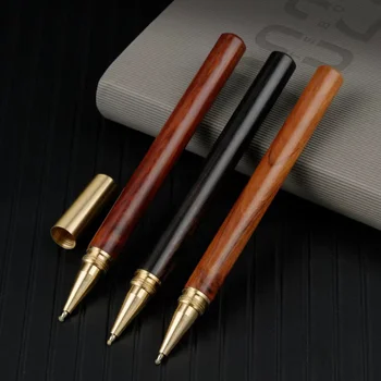 Метална химикалка за подпис, латунная химикалка писалка, химикалка химикалка с метална капачка, химикалка писалка с винтажным дървен корпус, канцеларски материали, ученически пособия за бизнес