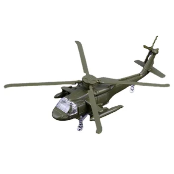 Мини-компютри украса в мащаб 1/144 UH-60 Универсален хеликоптер В събирането на Самолет Пластмасов военен модел Детски подарък