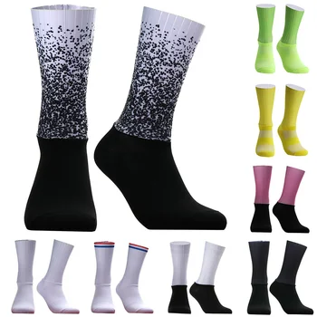 Мини силиконови безшевни Аеро чорапи, Нови летни дишащи Колоездене, чорапи, мъжки и Женски пътни велосипедни чорапи Calcetines Ciclismo
