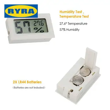 Мини цифров термометър с LCD дисплей Влагомер на закрито, датчик за температура, термометър за влажност, Мини-метеорологичната станция на дома