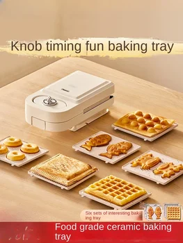 Многофункционална машина за приготвяне на сандвичи Yidepu 220V 2023, Нова Начална Малка машина за приготвяне на тостове и гофрети кексове