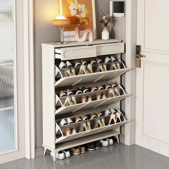 Модерен гардероб за съхранение на обувки, спестяващ място, Бял Европейски, Скандинавски шкаф за обувки, Прахоустойчив калъф за кутия Zapateros Мебели за дома