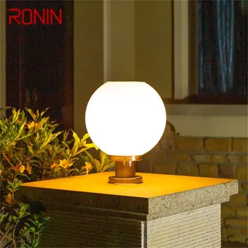 Модерен стенен лампа RONIN Outdoor Solar LED Globe Shade Водоустойчиви осветителни тела на стълб на стълб за дома