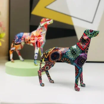 Модерна раскрашенная статуя на куче с графити, Изделия от цветни смоли, кабинет за всекидневната, за украса на офис