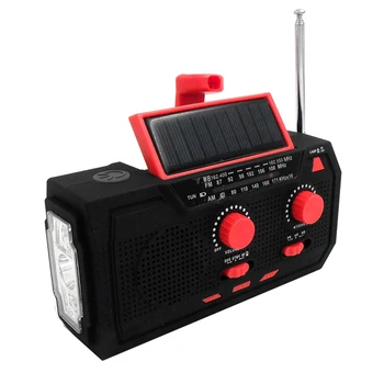 Мултифункционална ръчно Слънчево радио FM/AM, Погодное радио, аварийни led фенерче за нощуване на открито